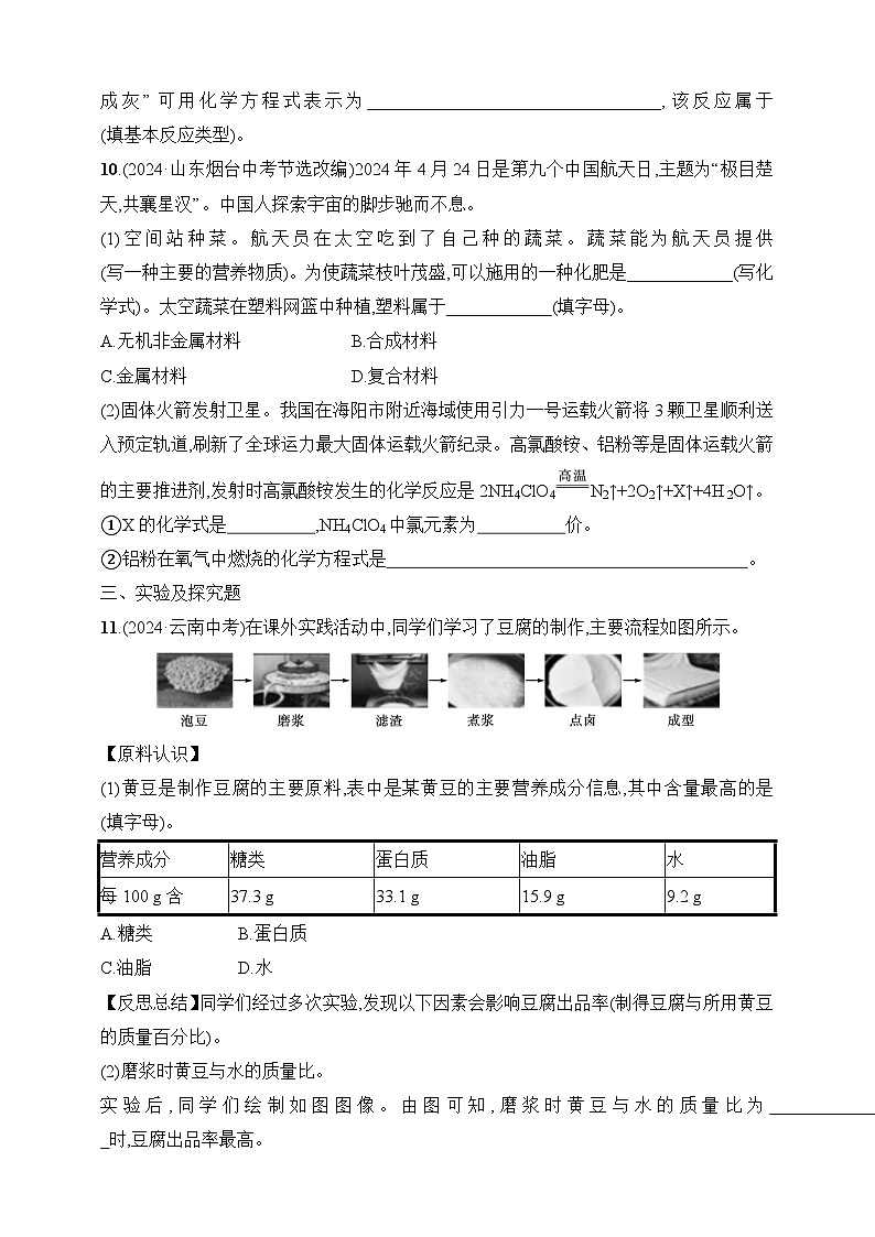 2025人教版化学九年级下册同步练习--第十一单元 化学与社会 综合训练（含解析）第3页