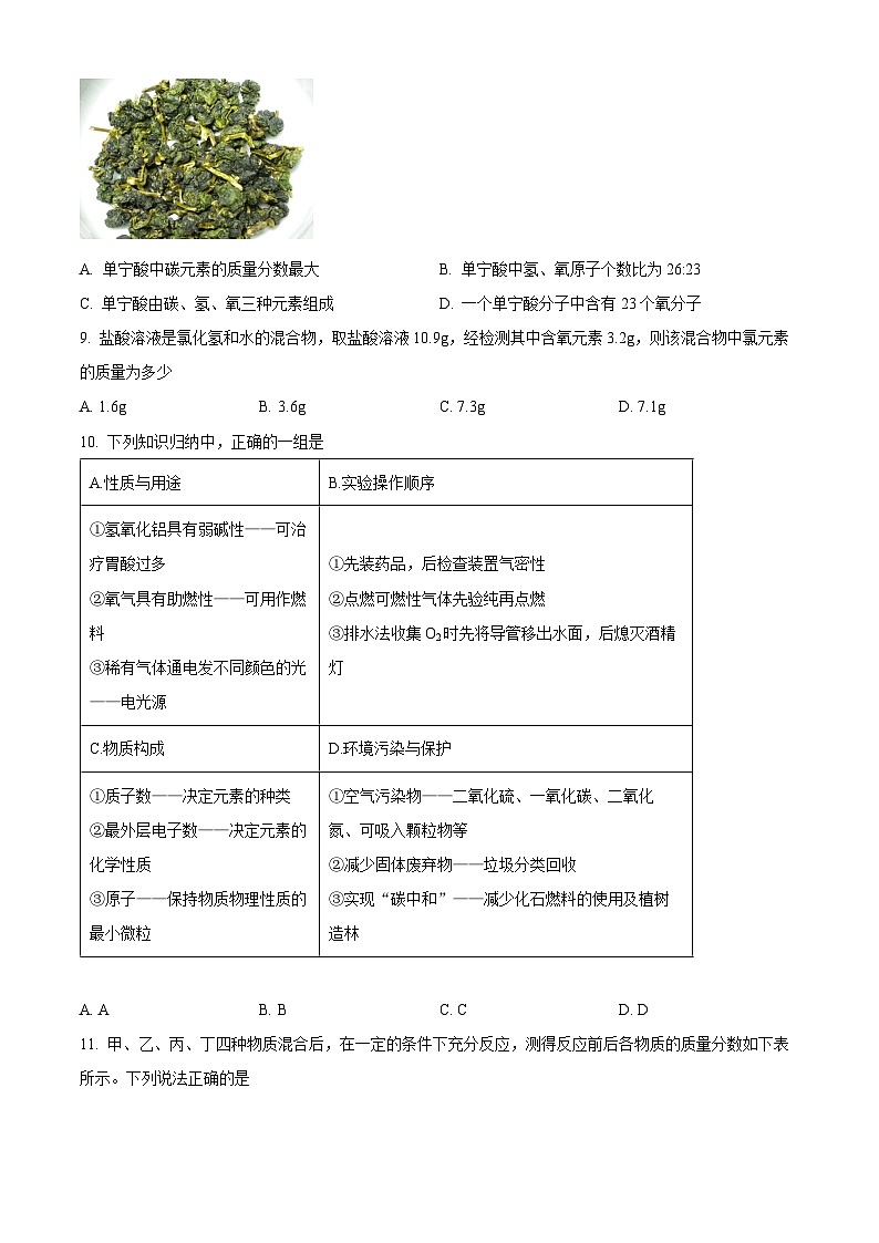 山东省聊城市阳谷县2024-2025学年九年级上学期期末化学试题（原卷版）第3页