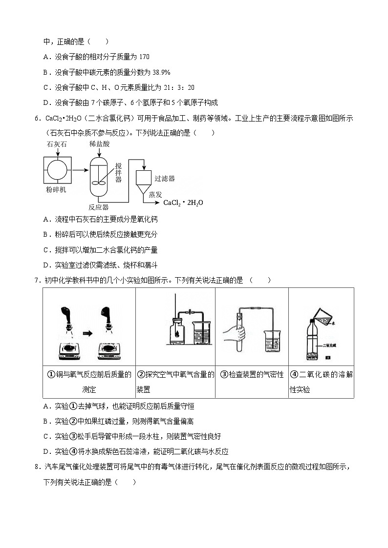 武昌区2024-2025学年上学期元调九年级化学试题（word版含答案）第2页