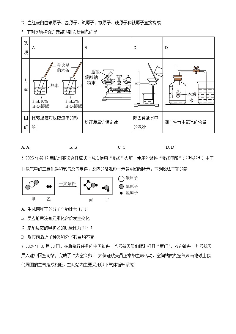洪山区2024-2025学年上学期期中九年级化学试题（word版含答案）第2页