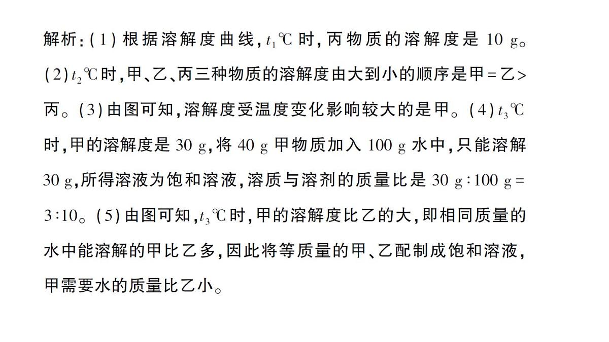 初中化学新人教版九年级下册第九单元专题二 溶解度曲线及其应用作业课件2025春第5页