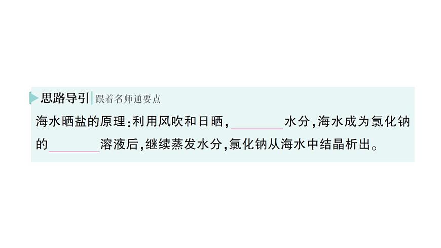 初中化学新人教版九年级下册第九单元课题2 溶解度作业课件2025春第5页