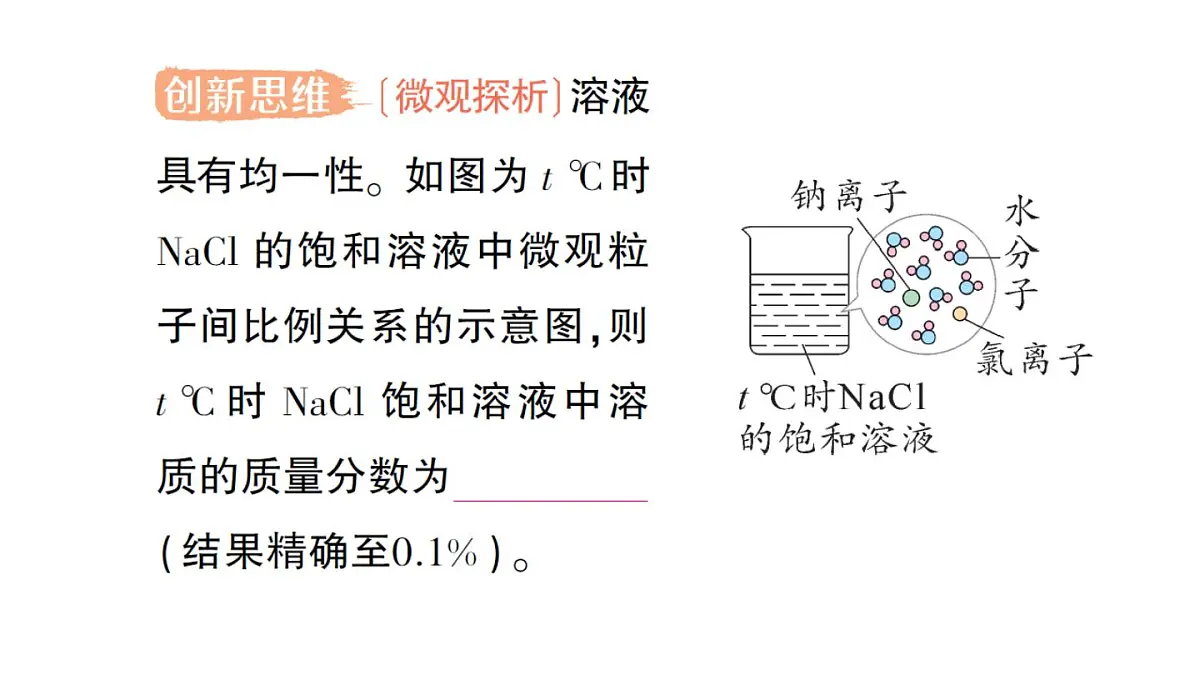 初中化学新人教版九年级下册第九单元课题3 溶质的质量分数作业课件2025春第7页