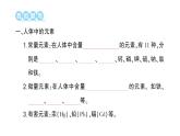 初中化學新人教版九年級下冊第十一單元課題1 化學與人體健康作業(yè)課件（2025春）