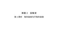 化学九年级下册（2024）第九单元 溶液课题2 溶解度课文课件ppt