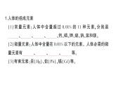 初中化學新人教版九年級下冊第十一單元課題1 化學與人體健康考點練習課件2025春