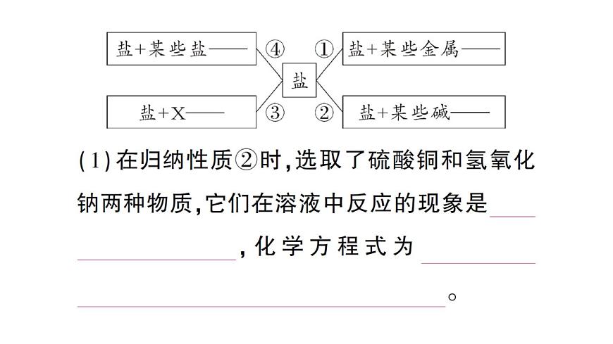 初中化学新人教版九年级下册第十单元课题3第三课时 盐的化学性质课堂作业课件2025春第5页