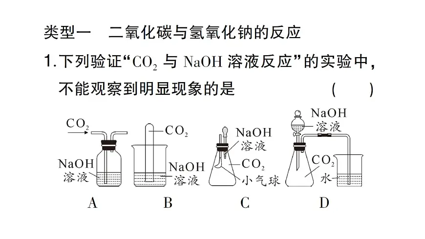 初中化学新人教版九年级下册第十单元专题五 无明显现象反应的探究实验专题课堂作业课件2025春第2页