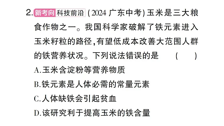 初中化学新人教版九年级下册第十一单元复习训练课堂作业课件2025春第4页