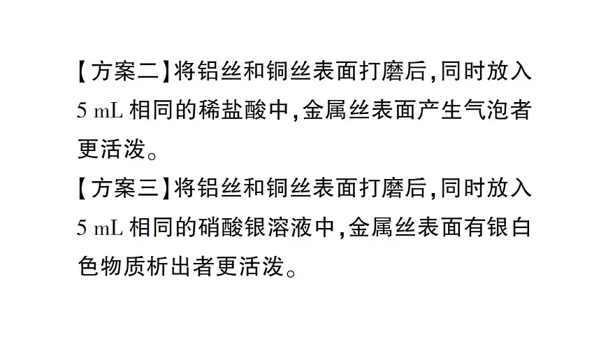 初中化学新人教版九年级下册第八单元专题一 金属活动性顺序的验证与探究课堂作业课件2025春第6页