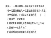 初中化學新人教版九年級下冊第八單元專題三 金屬與金屬化合物溶液反應后濾渣、濾液成分的分析課堂作業(yè)課件2025春