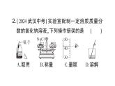 初中化學(xué)新人教版九年級(jí)下冊(cè)第九單元實(shí)驗(yàn)活動(dòng)六 一定溶質(zhì)質(zhì)量分?jǐn)?shù)的氯化鈉溶液的配制課堂作業(yè)課件2025春