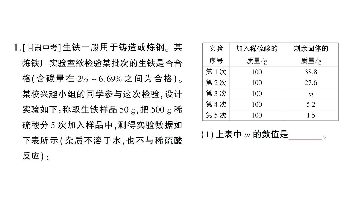 初中化学新人教版九年级下册第九单元微专题二 与化学方程式有关的溶质质量分数的计算作业课件2025春第2页