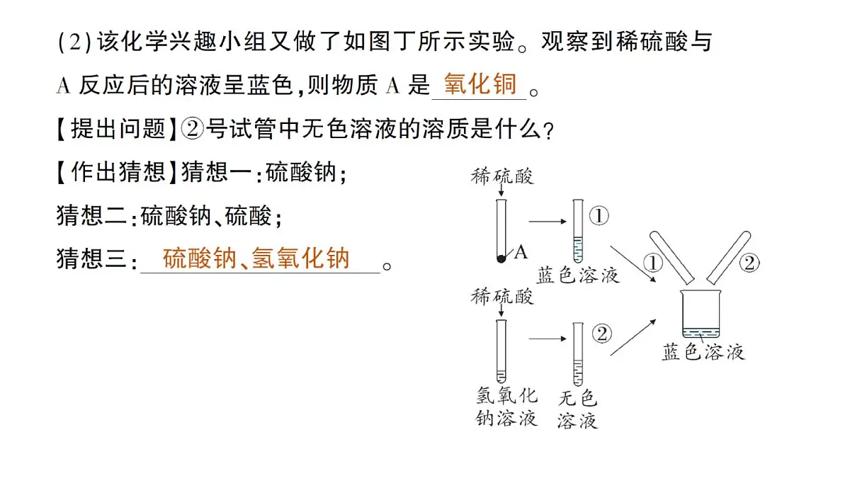 初中化学新人教版九年级下册第十单元实验活动八 常见酸、碱的化学性质作业课件2025春第4页