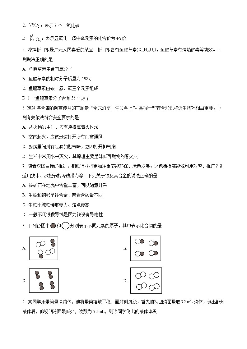 湖南省长沙市雅礼实验中学2024-2025学年九年级下学期入学考试化学试题（原卷版+解析版）第2页