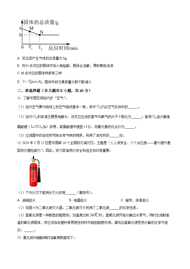 河北省石家庄市新乐市中山中学2024-2025学年九年级下学期开学化学试题（原卷版+解析版）第3页