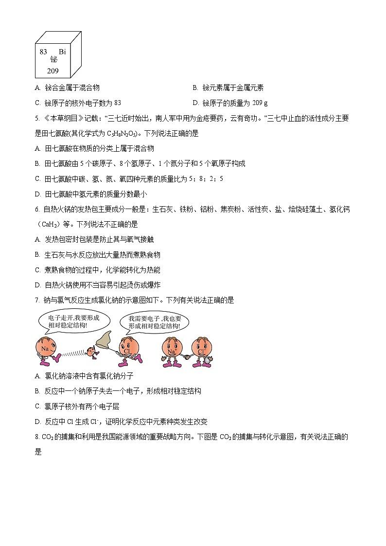 安徽省六安市皋城中学2024-2025学年九年级下学期2月份开学考试化学试题（原卷版+解析版）第2页