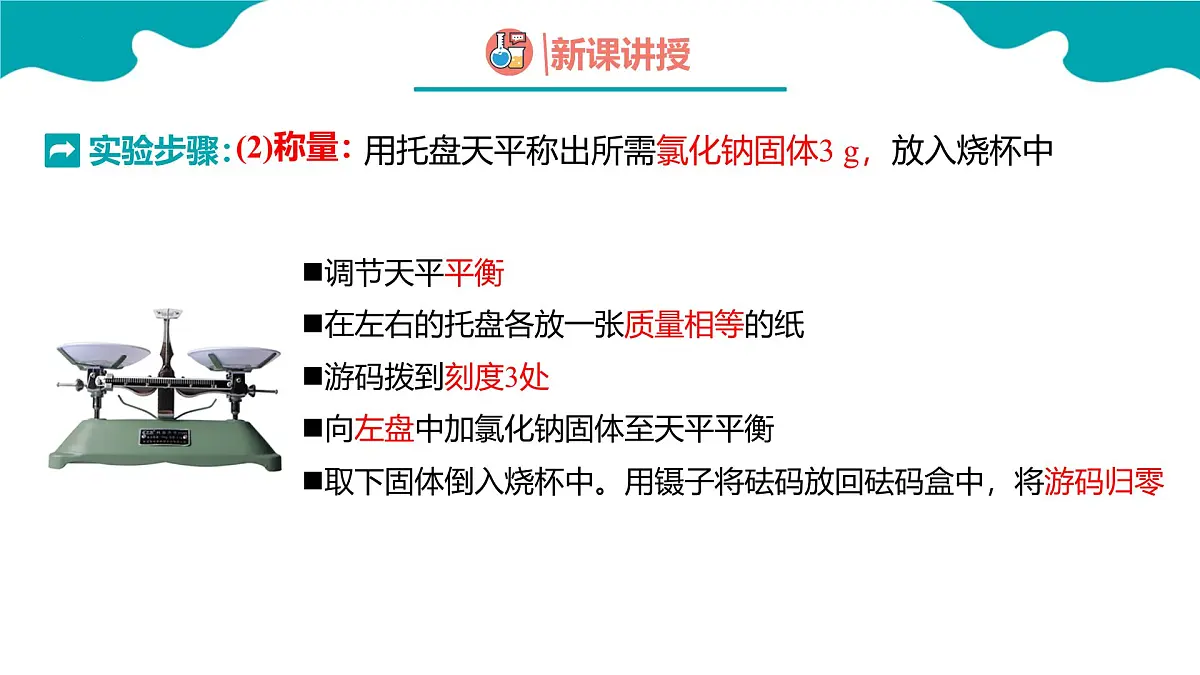 第九单元实验活动6 一定溶质质量分数的氯化钠溶液的配制课件 2025学年九年级化学人教版下册 课件第4页
