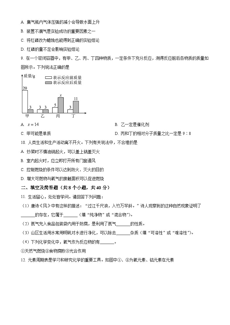 河北省沧州市盐山县2024-2025学年九年级上学期1月期末化学试题（原卷版+解析版）第3页