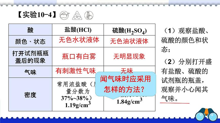 第十单元课题2 常见的酸和碱 第1课时 2025学年九年级化学人教版下册 课件第6页