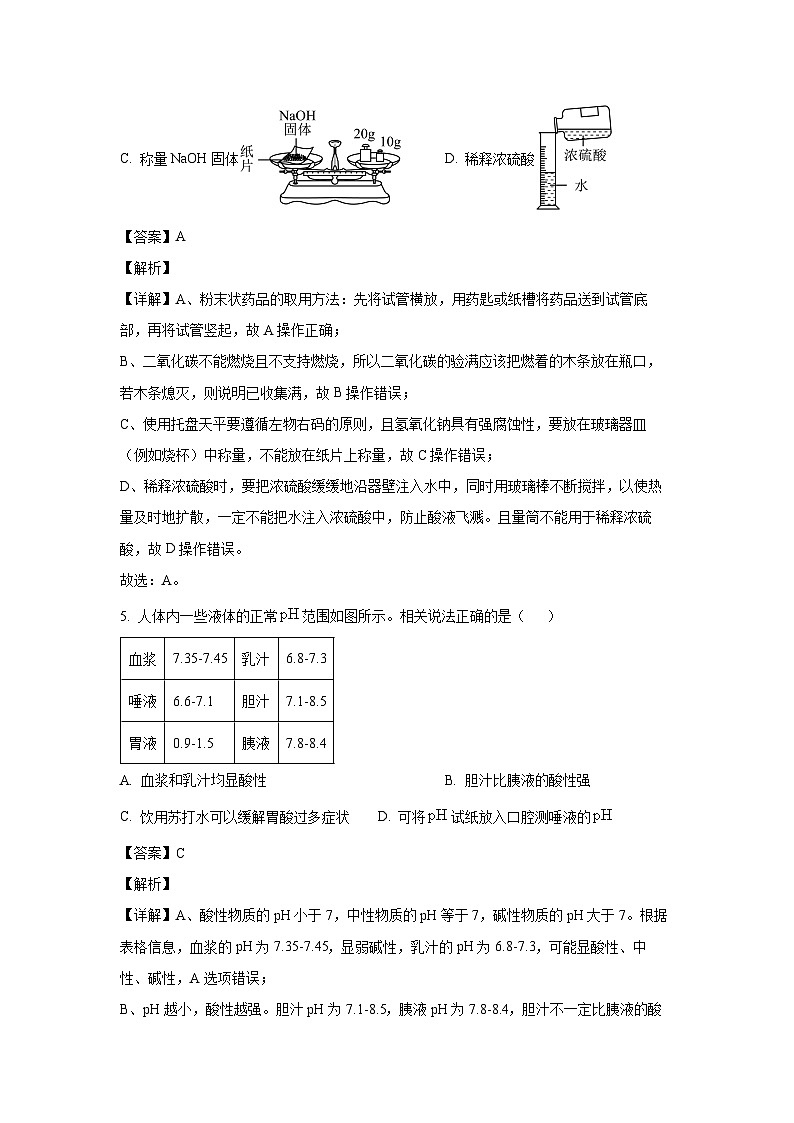 2024~2025学年河北省秦皇岛市卢龙县九年级上学期期末化学试卷（解析版）第3页