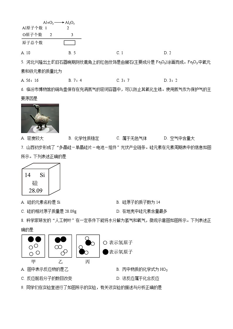 山西省临汾市洪洞县2024-2025学年九年级上学期1月期末化学试题（原卷版+解析版）第2页