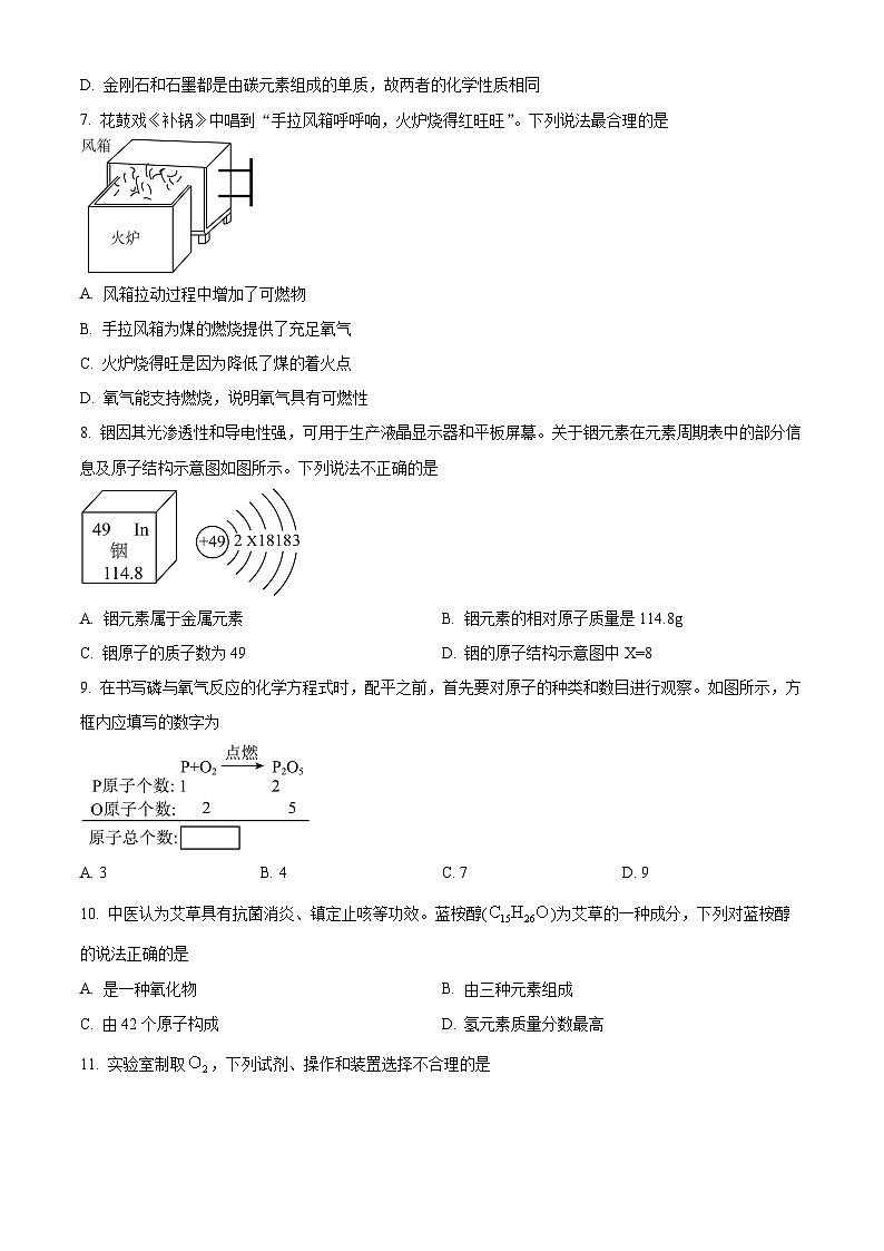 广东省惠州市惠城区2024-2025学年九年级上学期期末化学试题（原卷版+解析版）第2页