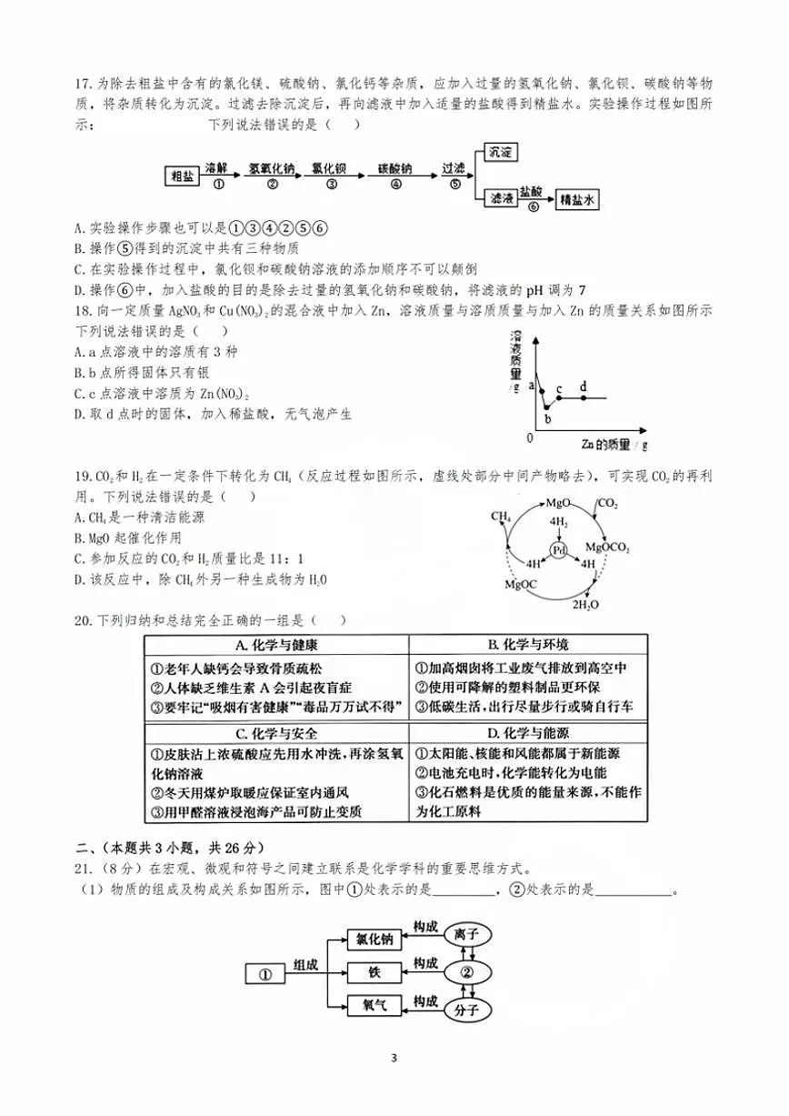 2024年山东省泰安中考化学试题+第3页