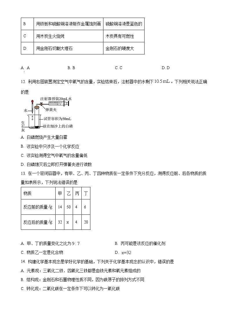 2025年陕西省西安市陕西省师范大学附属中学中考二模化学试题（原卷版+解析版）第3页
