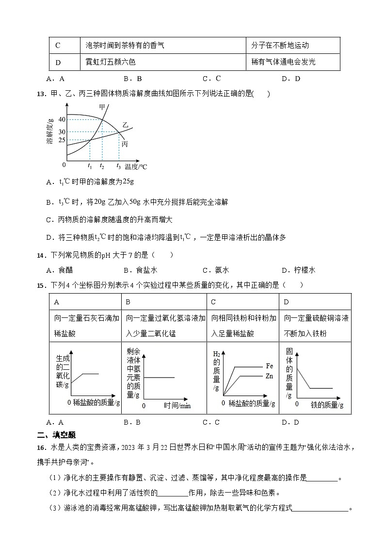 广东省茂名市2025年九年级下学期月考化学试卷含答案第3页