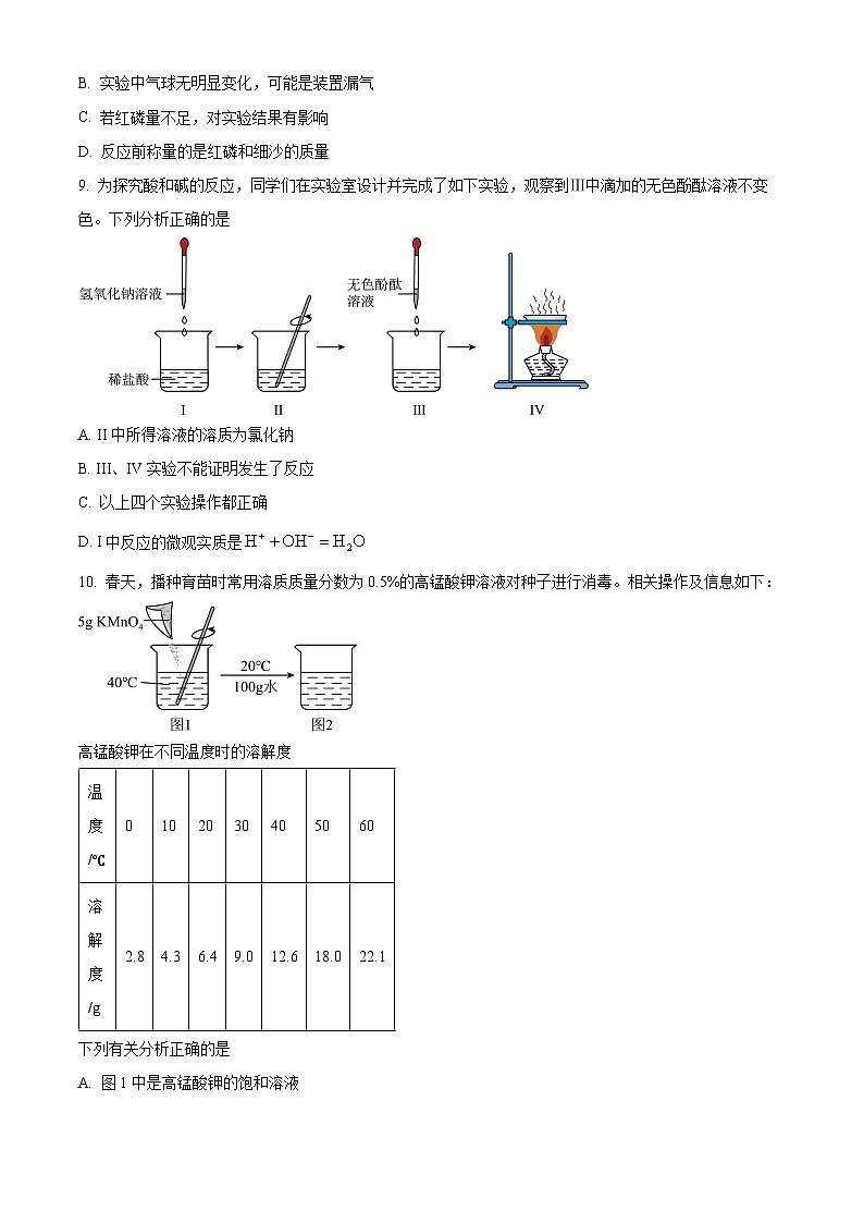 2025年山西省吕梁市方山县中考一模化学试题（原卷版+解析版）第3页