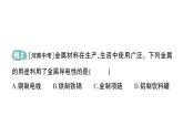 初中化學(xué)新科粵版九年級下冊6.1 金屬的物理性質(zhì)作業(yè)課件2025春