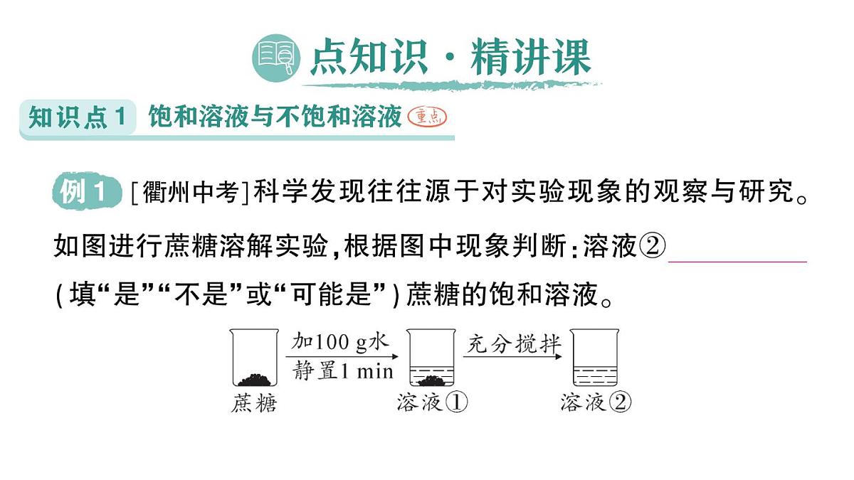 初中化学新科粤版九年级下册7.2 物质溶解的量作业课件2025春第2页