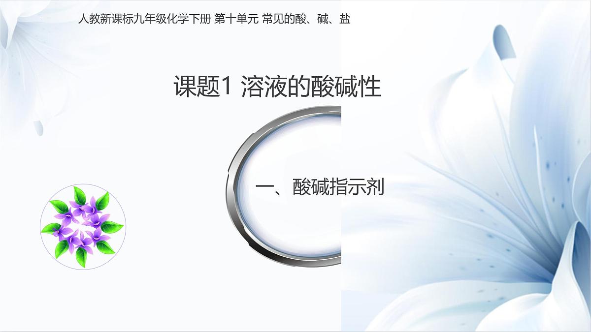 10.1溶液的酸碱性课件---2024-2025学年九年级化学人教版（2024）下册第1页