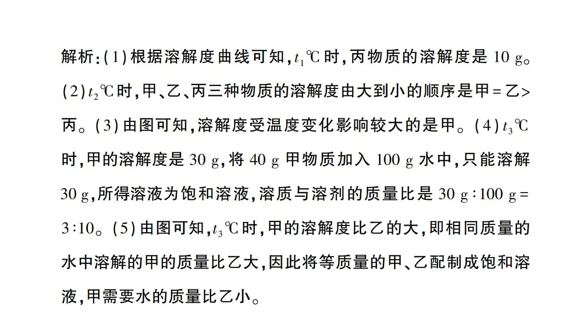 初中化学新科粤版九年级下册第七单元专题二 溶解度曲线及其应用作业课件2025春第4页