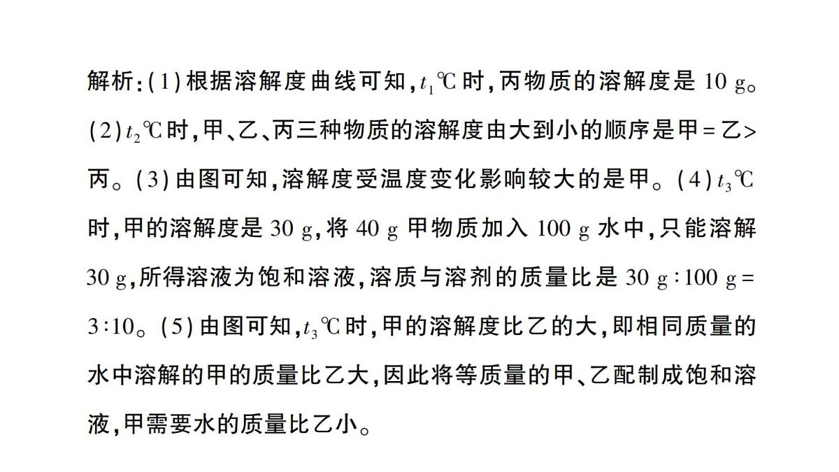 初中化学新科粤版九年级下册第七单元专题二 溶解度曲线及其应用作业课件2025春第4页