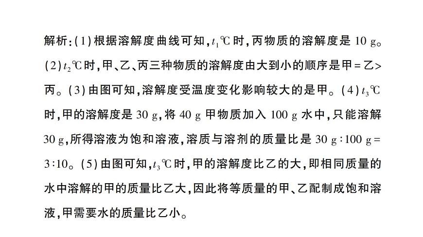 初中化学新科粤版九年级下册第七单元专题二 溶解度曲线及其应用作业课件2025春第4页