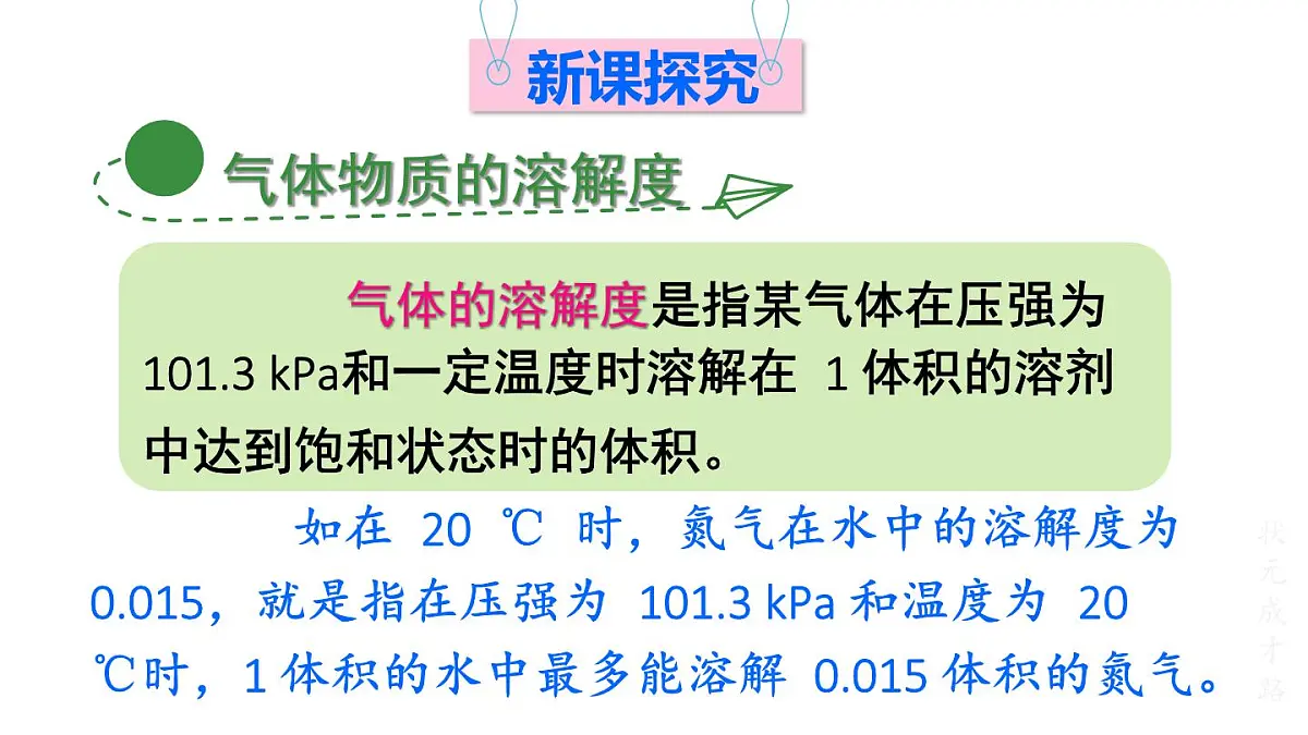 初中化学新科粤版九年级下册7.2第3课时 气体物质的溶解度教学课件2025春第4页