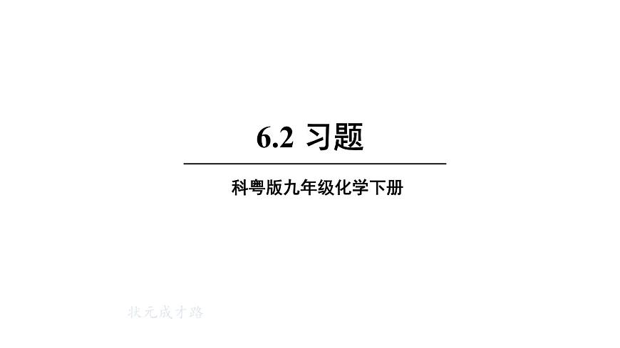 初中化学新科粤版九年级下册6.2 习题教学课件2025春第1页