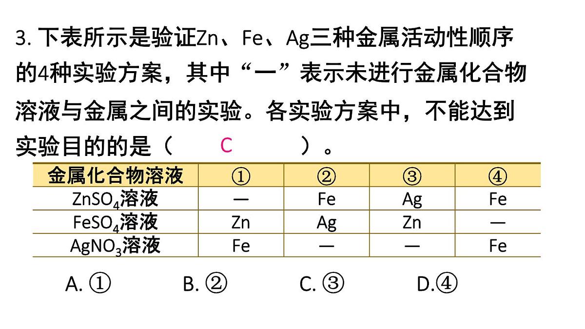 初中化学新人教版九年级下册第八单元复习与提高教学 课件2025春第4页