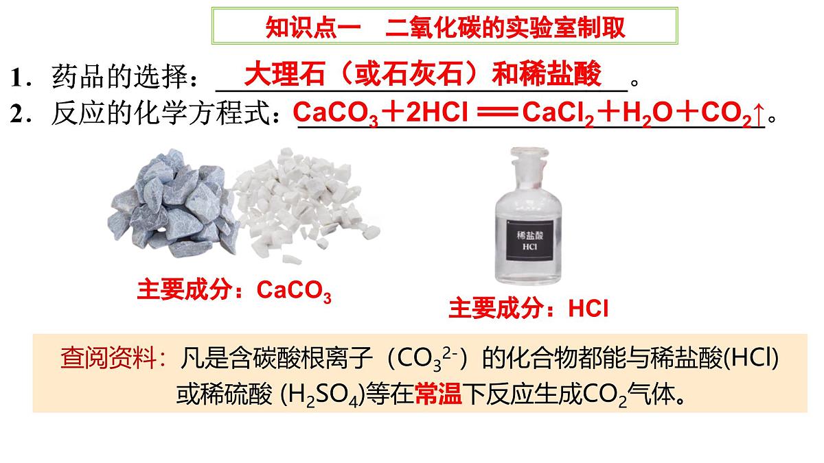 第六单元课题3二氧化碳的实验室制取第1课时课件-2024-2025学年九年级化学人教版（2024）上册第5页