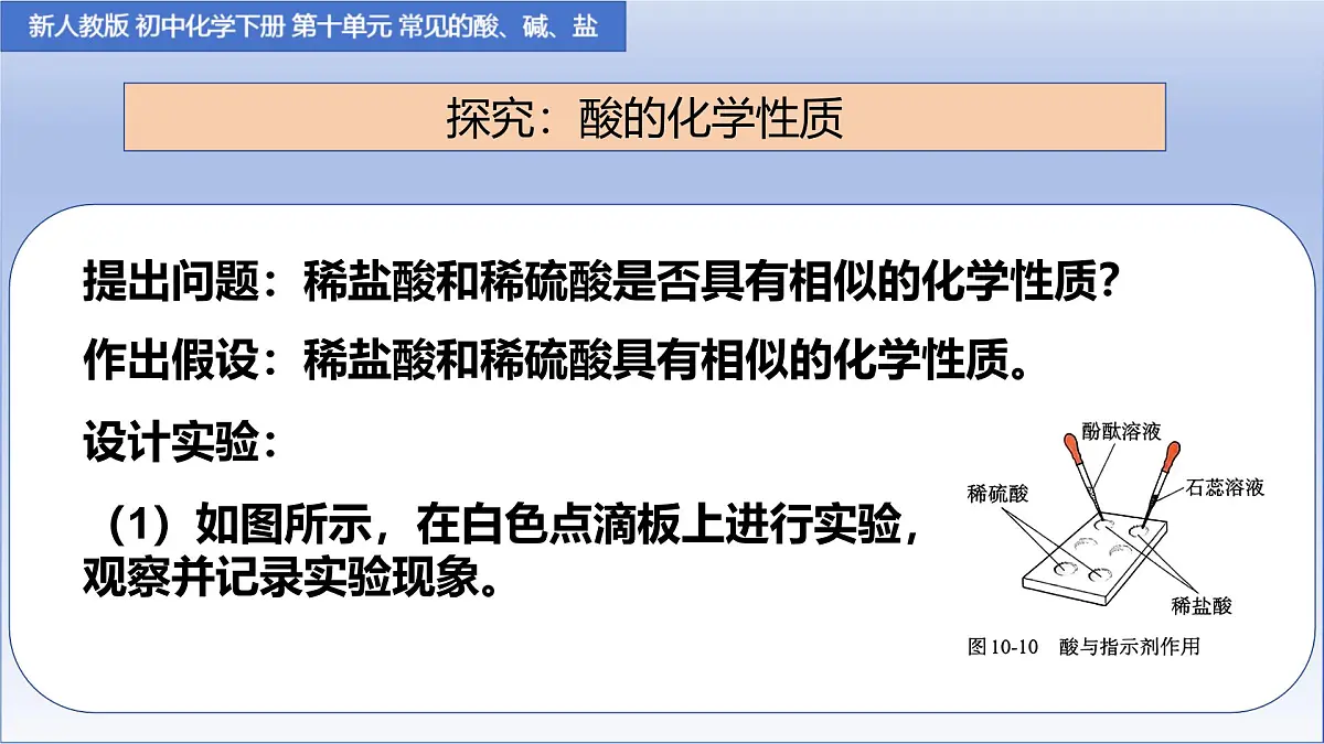 第十单元课题2 常见的酸和碱 第二课时课件-2024-2025学年九年级化学人教版下册第5页