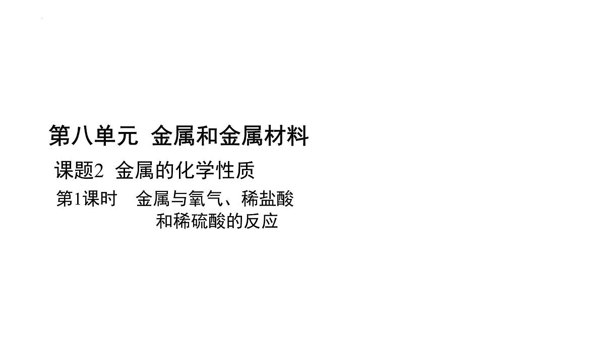 8.2金属的化学性质课件-2024-2025学年九年级化学人教版(2024)下册第1页