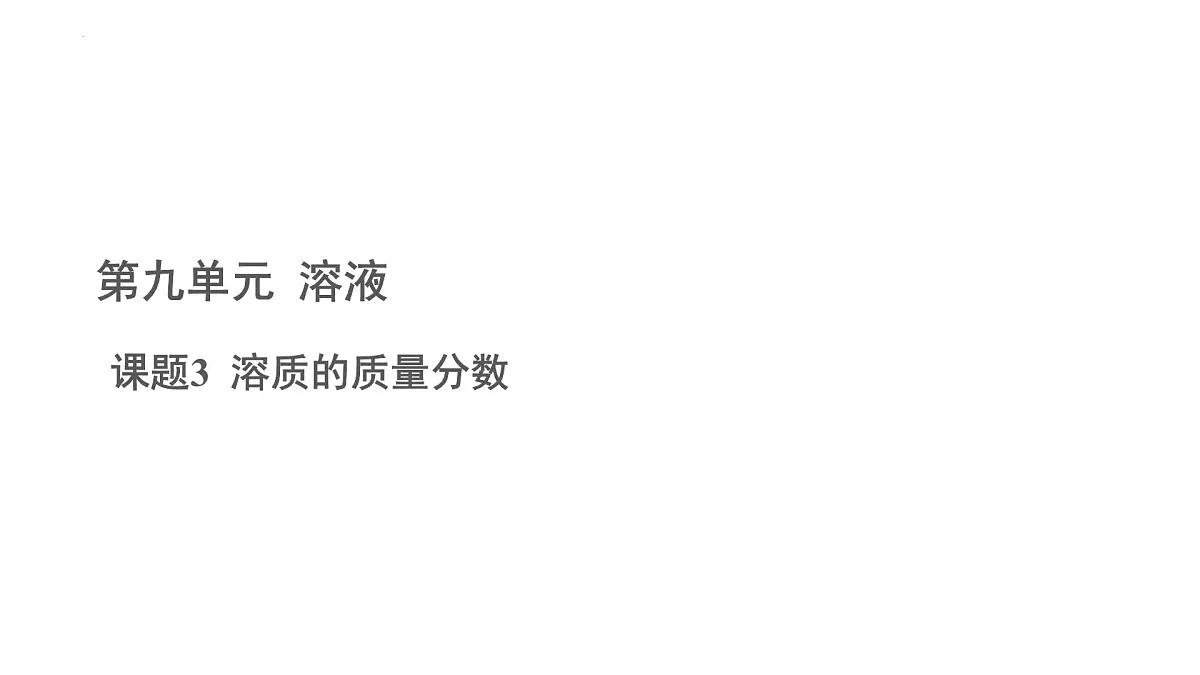 9.3溶质的质量分数课件---2024-2025学年九年级化学人教版(2024)下册第1页