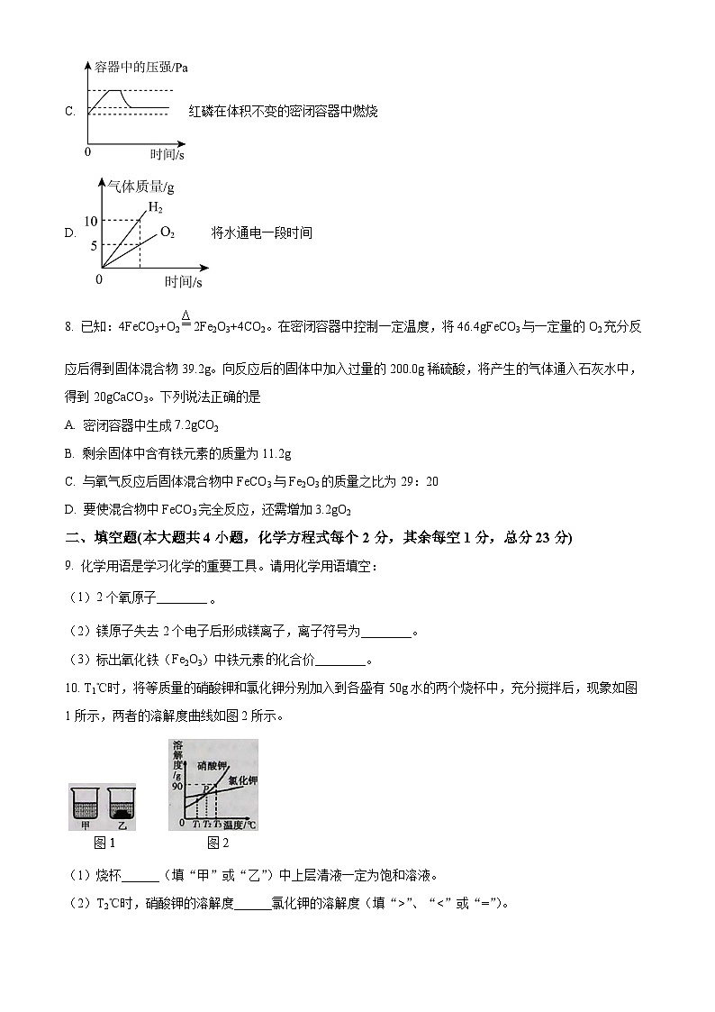2025年四川省达州市渠县东安雄才学校中考一模化学试题（原卷版+解析版）第3页