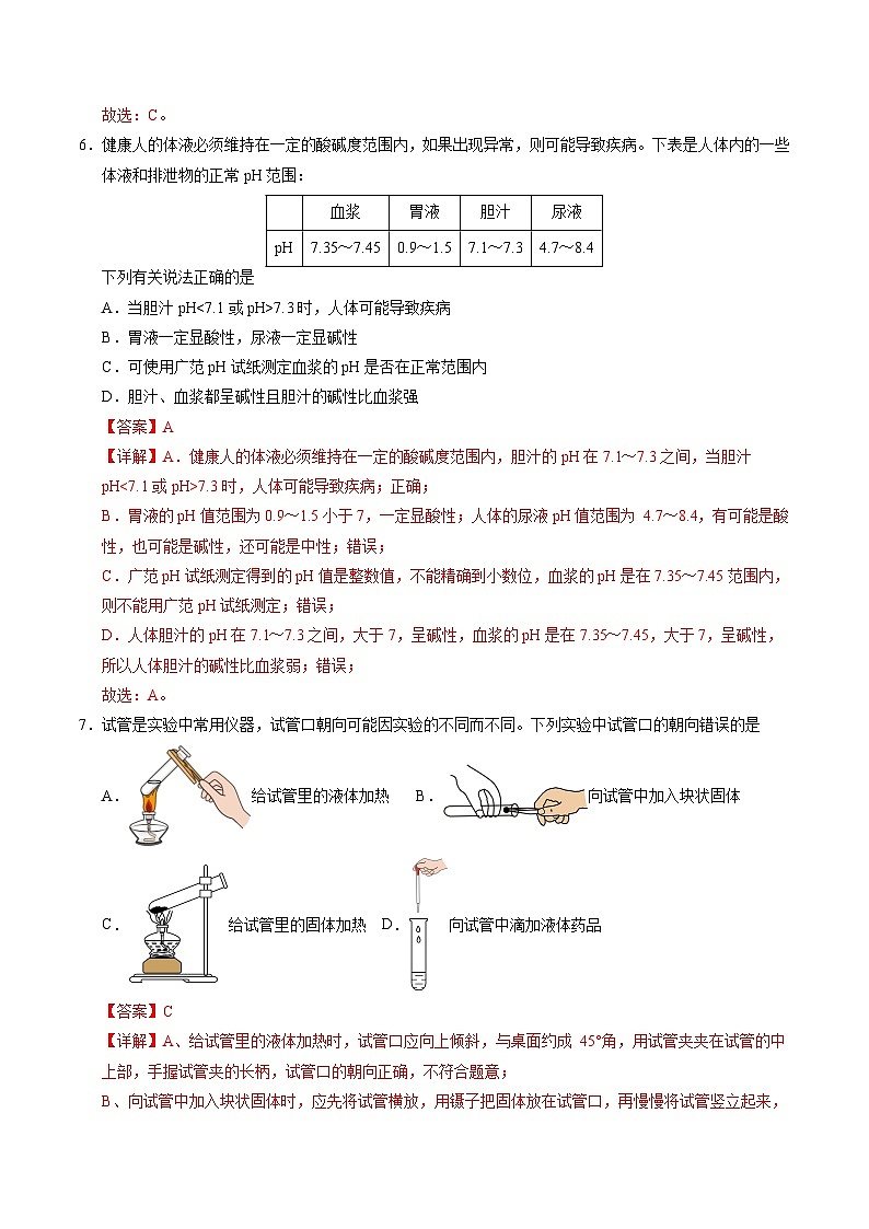 2025年中考第一次模拟考试题：化学（天津卷）（解析版）第3页