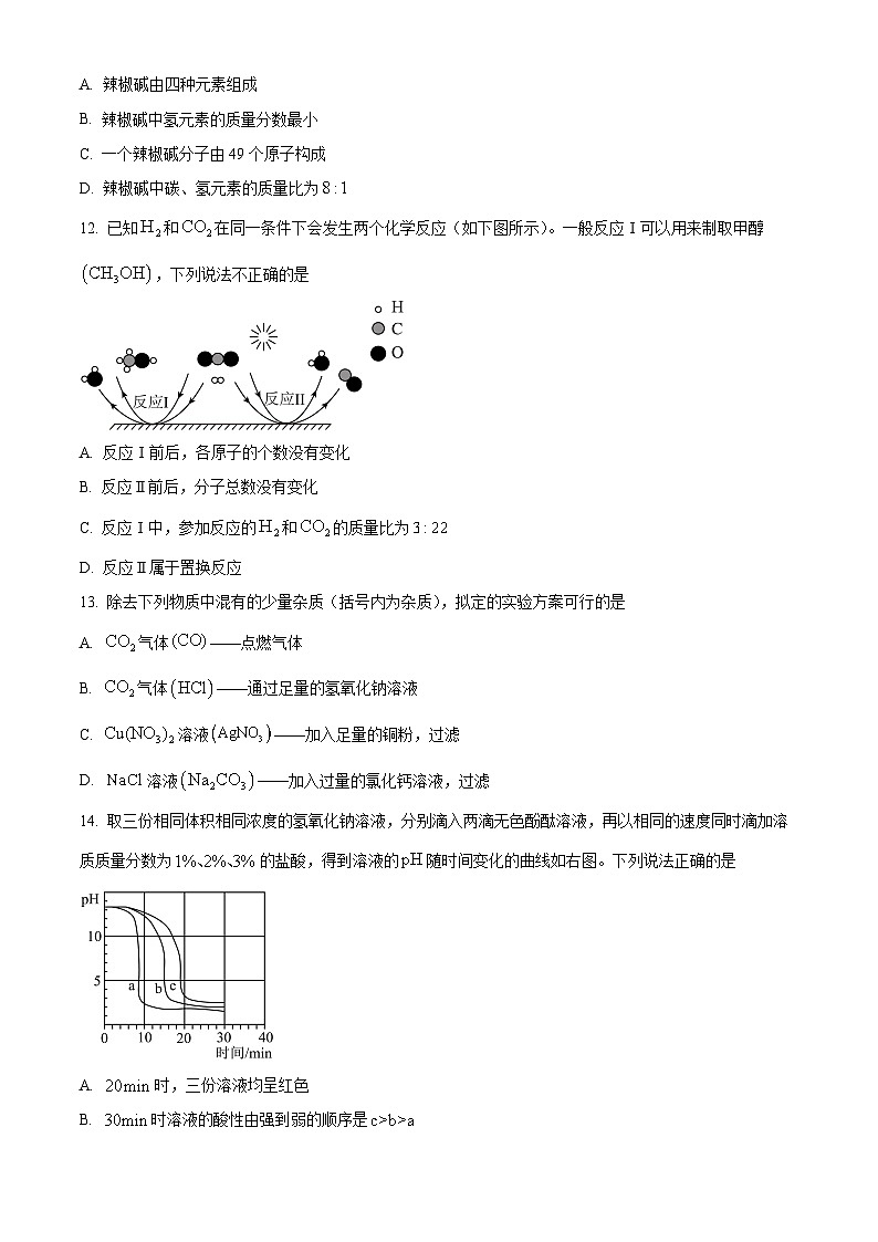 2025年江苏省南京市钟英中学中考零模化学试题（原卷版+解析版）第3页