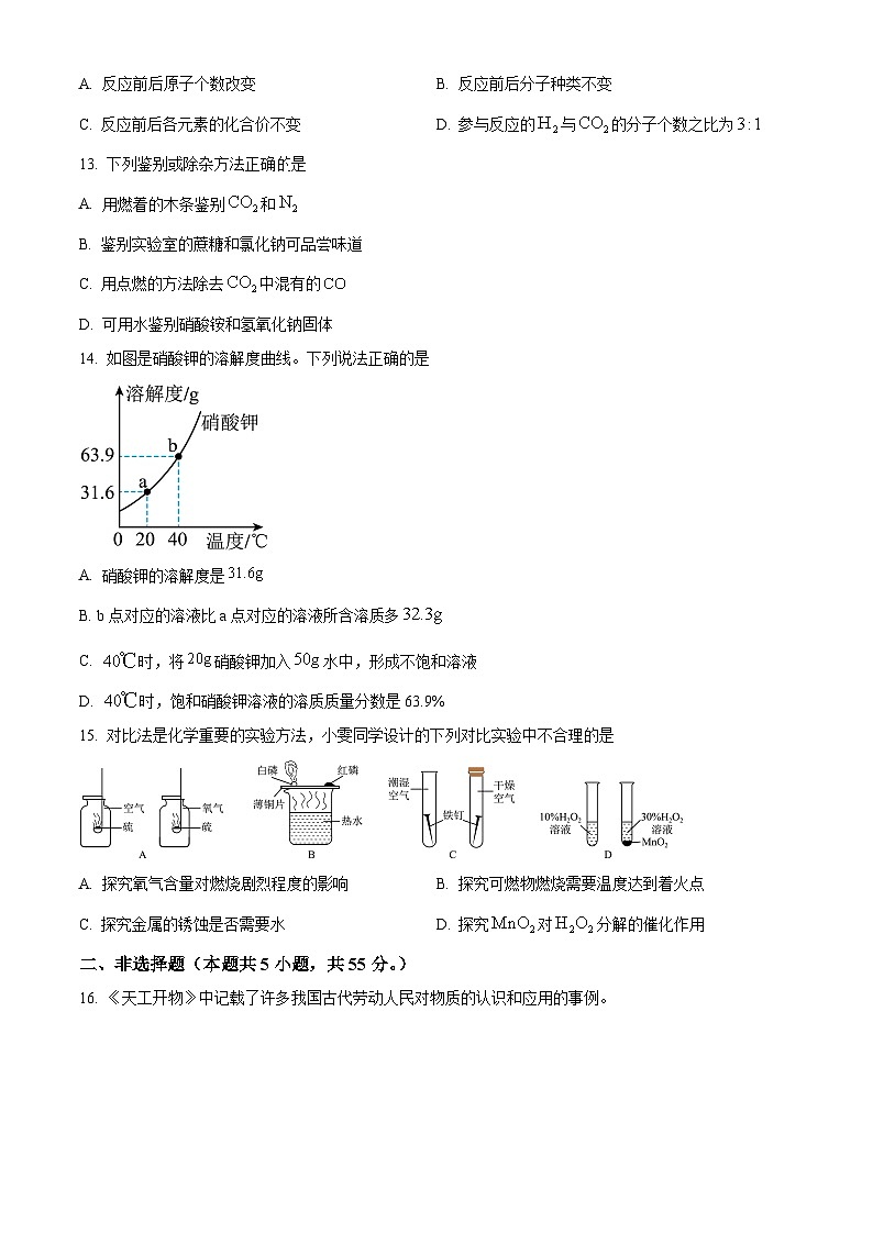 2025年广东省东莞市南城区中考一模化学试题（原卷版+解析版）第3页
