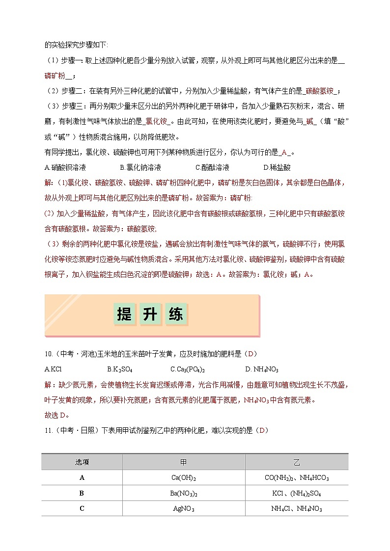 8.5 化学肥料（分层练习）（解析版）第3页