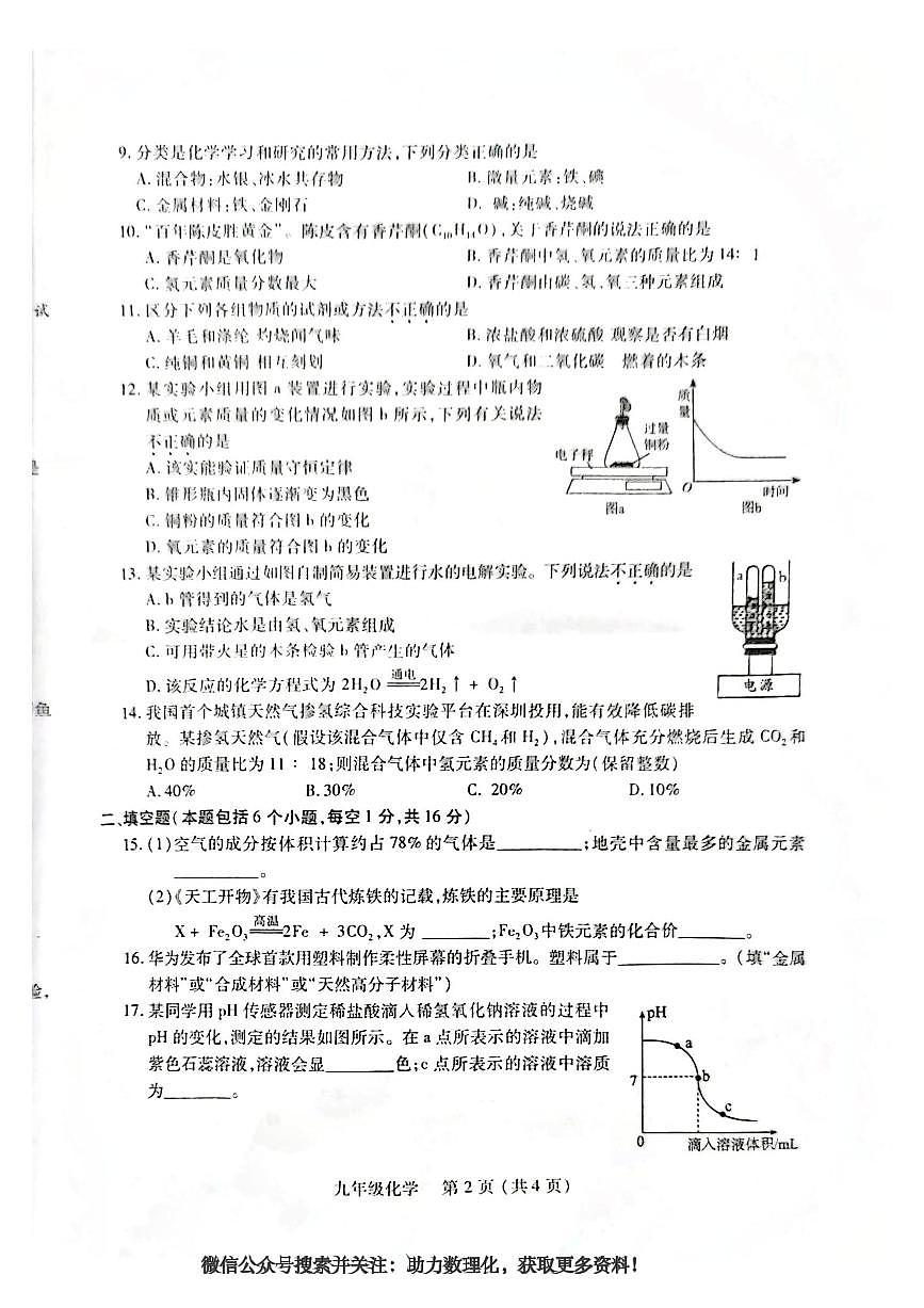 2025年河南省洛阳市伊川县中考一模化学试题第2页